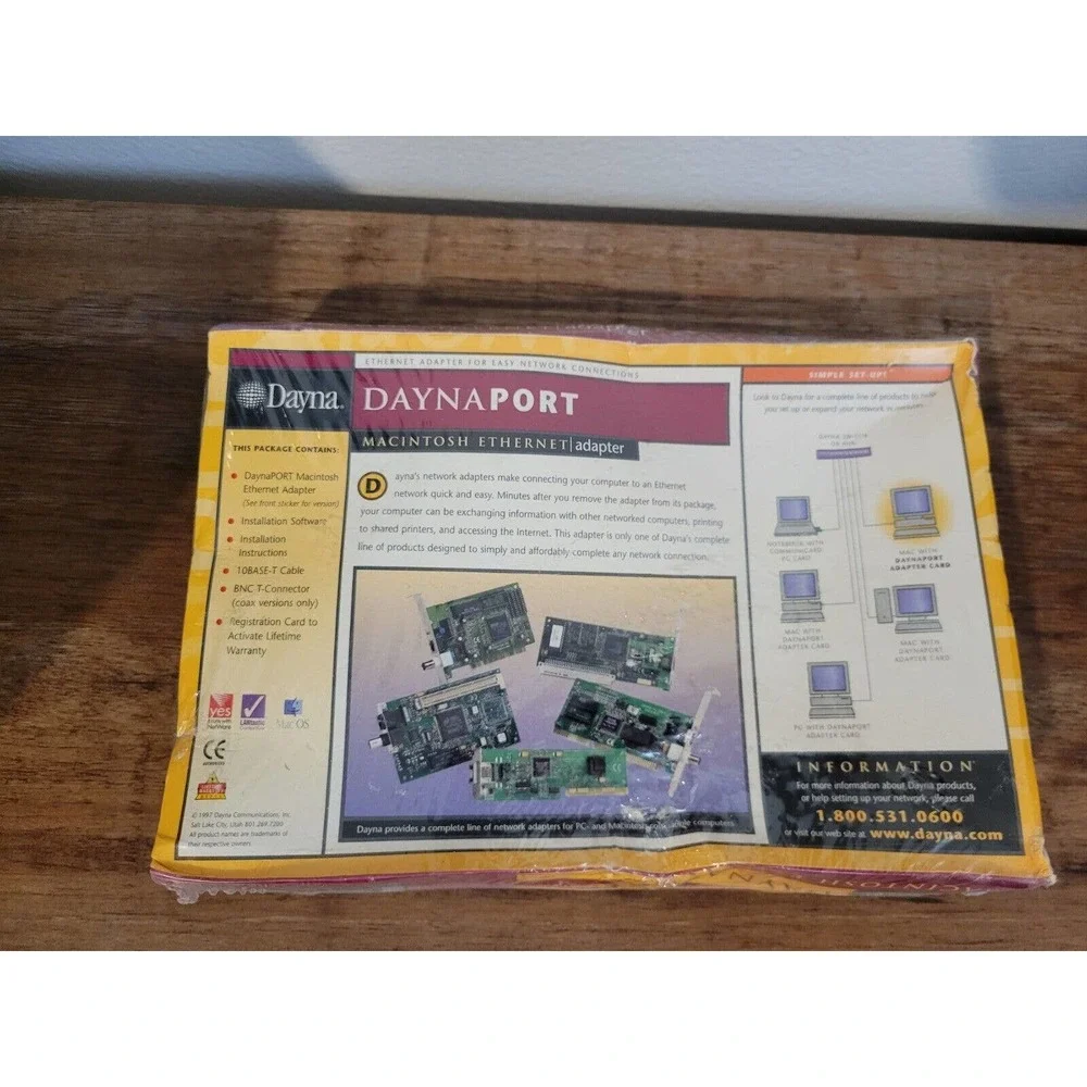 Dayna DaynaPort Macintosh Ethernet Adapter For Easy Network Connections.10BASE-T